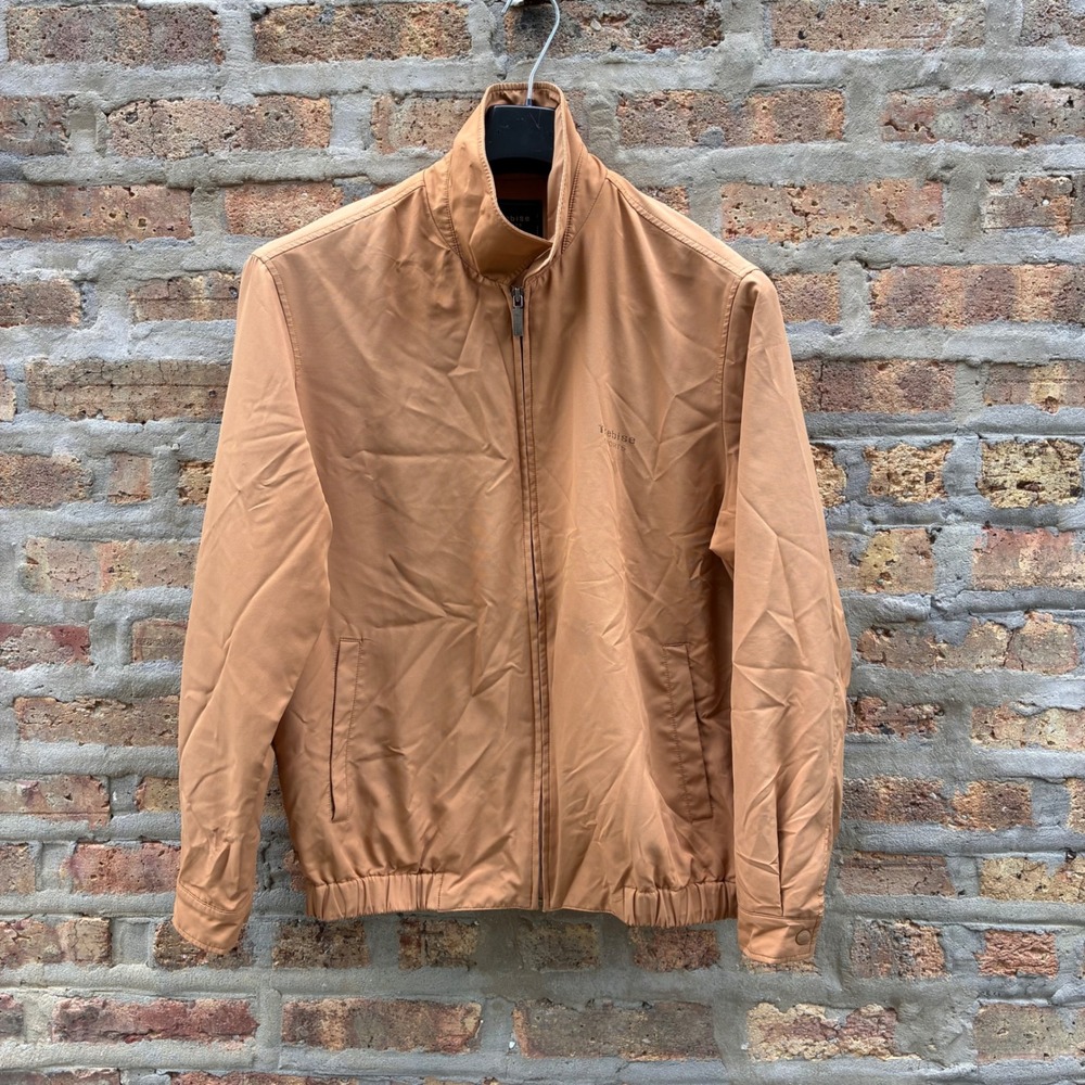 Vintage Trebise Sports Mens Tan Harrington Jacket Plaid Windbreaker Small
